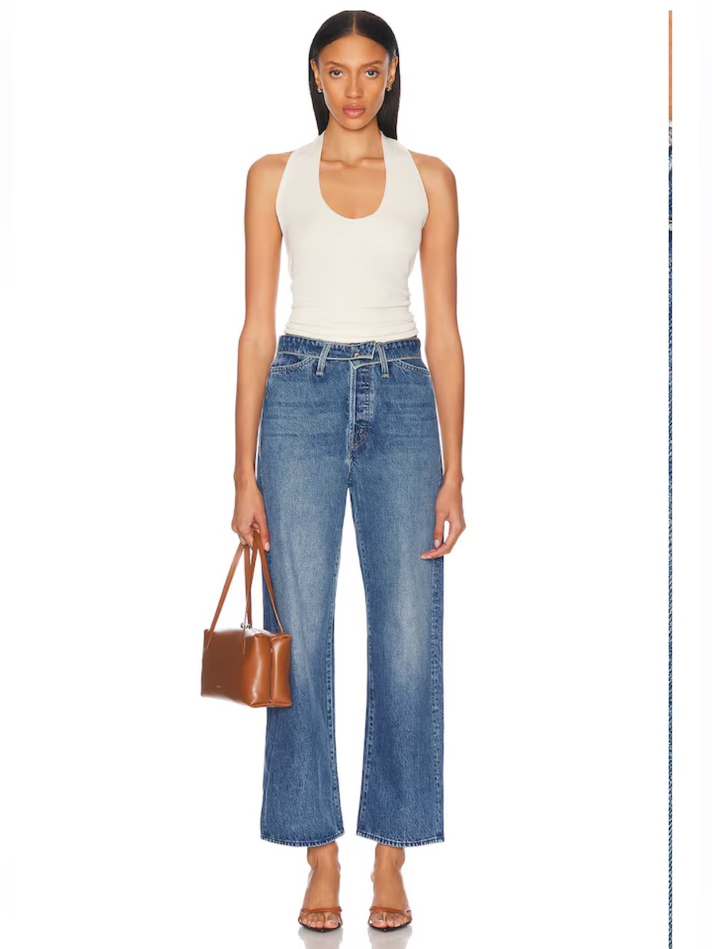 MOTHER The Doger Prep Ankle Yee Haw medium wash wide leg  slouchy